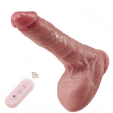 Pureros Small Glans Thick Shaft Big Ball 7 Thrusting Swinging 10 Vibrating Heating Lifelike Dildo 8.66 Inch