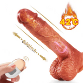 Pureros 3-in-1 Thrusting 5 Vibrations 42 ℃ Heating Realistic Non-sticky Blush Dildo 7.87 Inch