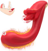 Pureros Angel Kiss 4 In 1 Rotating Tongue Licking Vibrating G-Spot Dildo Vibrator