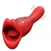 Pureros Rose Muncher Vibrator With Stick 10 Vibration Modes And 10 French Kissing Modes