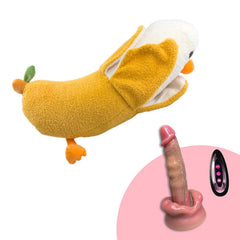 Pureros Plush Dildo Machine Thrusting Licking Dildo Machine Sex Toy With Remote Control