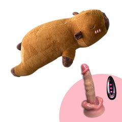 Pureros Plush Dildo Machine Thrusting Licking Dildo Machine Sex Toy With Remote Control