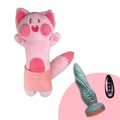 Pureros Plush Dildo Machine Thrusting Licking Dildo Machine Sex Toy With Remote Control