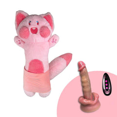 Pureros Plush Dildo Machine Thrusting Licking Dildo Machine Sex Toy With Remote Control