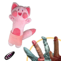 Pureros Plush Dildo Machine Thrusting Licking Dildo Machine Sex Toy With Remote Control