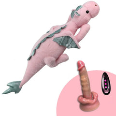 Pureros Plush Dildo Machine Thrusting Licking Dildo Machine Sex Toy With Remote Control